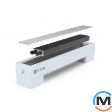 Підлоговий конвектор U-CON NEK 180/1250/195, Тип конвектора: Без вентилятора, Корпус конвектора: Нержавіюча сталь, Кількість теплообмінників: 1, Спосіб встановлення: Підлоговий, Глибина (мм): 195, Ширина (мм): 180, Довжина (мм): 1250, фото 