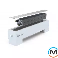 Підлоговий конвектор U-CON NEK2 180/1000/245, Тип конвектора: Без вентилятора, Корпус конвектора: Нержавіюча сталь, Кількість теплообмінників: 2, Спосіб встановлення: Підлоговий, Глибина (мм): 245, Ширина (мм): 180, Довжина (мм): 1000, фото 