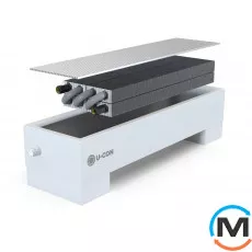 Підлоговий конвектор U-CON NEK2 300/2500/195, Тип конвектора: Без вентилятора, Корпус конвектора: Нержавіюча сталь, Кількість теплообмінників: 2, Спосіб встановлення: Підлоговий, Глибина (мм): 195, Ширина (мм): 300, Довжина (мм): 2500, фото 