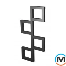 Сушка для рушників Genesis-Aqua FITO 1200x530 графіт, Колір: Графіт, Висота (мм): 1200, фото 