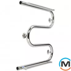 Сушка для рушників водяна Laris Змійовик 25 РС3 500 х 500 з 2-ма полицями 3/4'', фото 