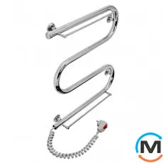 Сушка для рушників електрична Laris Змійовик 25 РС3 500 х 500 з 2-ма полицями Е (підкл. зліва), фото 