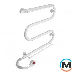 Сушка для рушників електричний Laris Зебра Змійовик 25 ЧК3 500 х 500 Е з 2-ма полицями (підкл. зліва), фото 