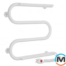 Сушка для рушників електрична Laris Зебра Змійовик 25 ЧК3 500 х 500 Е з 2-ма полицями (підкл. праворуч, фото 