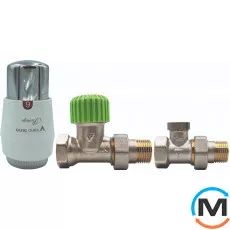 Комплект термостатичний Vario Term Нікель Econ PRESTIGE прямий EGS0201C/FP, фото 