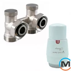 Комплект Vario Term Нікель Standard тип V PRESTIGE кутовий PRNYGS0206C/FK (with nipples), фото 