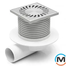 Трап із горизонтальним випуском MCH 445 XL сухий сифон, Випуск сифону: Горизонтальний, фото 