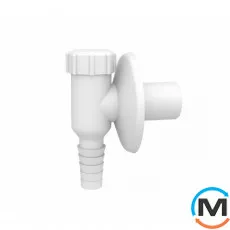 Сифон зі штуцером MCH для пральної машини до каналізації D32 білий колір, Колір: Білий, фото 