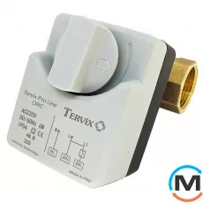 2-ходовий кульовий клапан н/в 1 1/4" DN32 з електроприводом Tervix Pro Line ORC, Діаметр різьблення: 1 1/4" , Положення приводу: Нормально відкритий, Управління: 2 точки, фото 