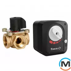 Комплект клапана TOR DN32 Rp 1 1/4" та електричного приводу AZOG 3 точки 220В АС Tervix, Діаметр різьблення: 1 1/4", фото 