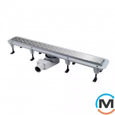 Душовий канал Waterway Stream 900 корпус сірий грати Old Line, Колір: Сірий, фото 