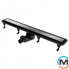 Душовий канал Waterway Stream 900 корпус чорний, Колір: Чорний, Довжина (мм): 908, Ширина (мм): 120, Матеріал: Сталь нержавіюча, фото 