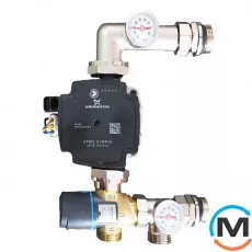 Смесительный узел 1" для теплого пола Tervix Mixset с част. насосом и клапаном ATM561, фото 