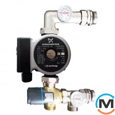 Смесительный узел 1" для теплого пола Tervix Mixset с нечаст. насосом и клапаном ATM561, фото 