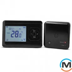 Беспроводной комнатный термостат с WiFi управлением Tervix Pro Line для газового/электрического котл, Цвет: Черный, фото 