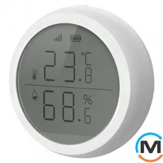 Беспроводной датчик температуры и влажности Tervix Pro Line ZigBee T&H с экраном, Дисплей: Есть, фото 