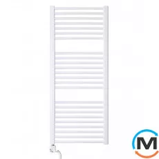 Електричний сушка для рушників Luxrad Basic G 1200х500х80-92 (600 Вт) білий з кабелем зліва, Висота (мм): 1200, Модифікація: с кабелем, Виконання: Лівий, Макс. потужність (Вт): 600, фото 