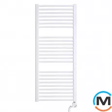 Електричний сушка для рушників Luxrad Basic G 1200х500х80-92 (600 Вт) білий з кабелем праворуч, Висота (мм): 1200, Модифікація: с кабелем, Виконання: Правий, Макс. потужність (Вт): 600, фото 