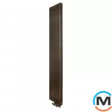 Радіатор Luxrad Columnus двотрубний 1800x450x66 (1244 Вт) підключення нижнє центральне "LOFT", Виконання: Вертикальний, Колір: Метал, Висота (мм): 1800, Кількість рядів: 2, Довжина (мм): 450, фото 