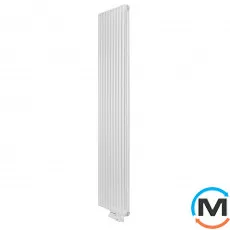 Радіатор Luxrad Columnus двотрубний 2000x450x66 (1387 Вт) підключення нижнє центральне білий RAL, Виконання: Вертикальний, Колір: Білий, Висота (мм): 2000, Кількість рядів: 2, Довжина (мм): 450, фото 
