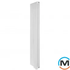 Радіатор Luxrad Columnus тритрубний 2000x450x107 (1850 Вт) підключення нижнє центральне білий RAL, Виконання: Вертикальний, Колір: Білий, Висота (мм): 2000, Кількість рядів: 3, Довжина (мм): 450, фото 