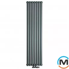 Радіатор Luxrad Oval 1700х410х88 (816 Вт) підключення нижнє центр антрацит RAL7016, Колір: Антрацит, фото 