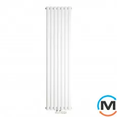 Радіатор Luxrad Oval 1700х410х88 (816 Вт) підключення нижнє центр білий RAL9003, Колір: Білий, фото 