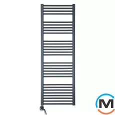 Електричний сушки для рушників Luxrad Regular 1480х500х77-96 антрацит RAL 7016 тен (600 Вт) з кабел, Висота (мм): 1480, Модифікація: с кабелем, Виконання: Лівий, фото 