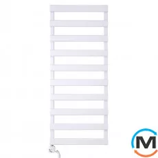 Електричний сушка для рушників Luxrad Scala NEW 1230х500х79-89 білий RAL 9003 тен (600 Вт) з кабелі, Колір: Білий, Висота (мм): 1230, Модифікація: с кабелем, Виконання: Лівий, фото 