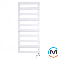 Електричний сушка для рушників Luxrad Scala NEW 1230х500х79-89 білий RAL 9003 тен (600 Вт) з кабелі, Колір: Білий, Висота (мм): 1230, Модифікація: с кабелем, Виконання: Правий, фото 