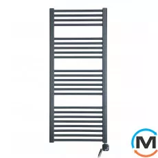 Електричний сушка для рушників Luxrad Regular 1160х500х77-96 антрацит RAL 7016 тен (600 Вт) з кабел, Висота (мм): 1160, Модифікація: с кабелем, Виконання: Правий, фото 