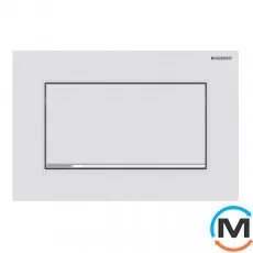 Змивна клавіша Geberit Sigma 30, білий матовий лак/глянсовий хром (115.893.JT.1), фото 