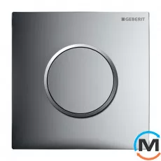 Кнопка для пісуару Geberit Sigma 10, світлий хром/матовий, хром/світлий хром (116.015.KH.1), фото 
