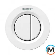 Пневмокнопка управління змивом унітазу Geberit type 01, подвійний змив, приховане розміщення, білий (116, фото 