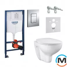 Комплект інсталяційної системи з підвісним унітазом Grohe Bau Ceramic (39586000), фото 