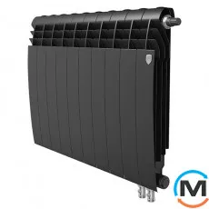 Радиатор Royal Thermo BiLiner 500 Noir Sable VR - 10 секций, Цвет: Черный, Межосевое расстояние (мм): 500, Кол-во секций: 10, фото 