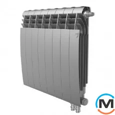 Радиатор Royal Thermo BiLiner 500 Silver Satin VR - 8 секций, Цвет: Серый, Межосевое расстояние (мм): 500, Кол-во секций: 8, фото 