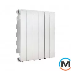 Радіатор алюмінієвий Fondital (6 секцій) BLITZ SUPER B4 500/100, Колір: Білий, Міжосьова відстань (мм): 500, Кількість секцій: 6, фото 