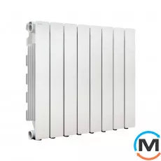 Радіатор алюмінієвий Fondital (8 секцій) BLITZ SUPER B4 500/100, Колір: Білий, Міжосьова відстань (мм): 500, Кількість секцій: 8, фото 