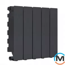 Алюмінієвий радіатор Fondital (8 секцій) BLITZ SUPER B4 BLACK COFFEE чорний 350/100, Колір: Чорний, Міжосьова відстань (мм): 350, Кількість секцій: 8, фото 