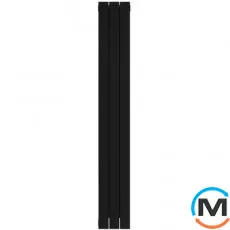 Дизайн радіатор Nova Florida (3 секції) LEDRO S/90 1800 мм BLACK вертикальний, Колір: Чорний, Міжосьова відстань (мм): 1800, Кількість секцій: 3, фото 