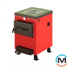 Котел твердопаливний Гетьман-12П кВт, Варіант: З плитою, Теплова потужність (кВт): 12, фото 