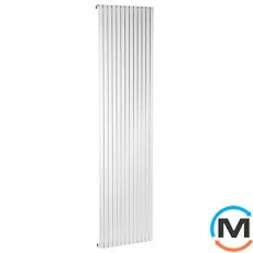 Радіатор Betatherm Quantum 1 2000*525 (Білий RAL9016М, підк. №99), Підключення радіатора: Нижнє, Колір: Білий, Висота (мм): 2000, Глибина (мм): 60, Кількість секцій: 13, фото 