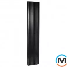 Радіатор Betatherm Quantum 2 1800*365 (Чорний RAL 9005M, підк. №34), Підключення радіатора: Бокове, Колір: Чорний, Висота (мм): 1800, Глибина (мм): 85, Кількість секцій: 9, фото 