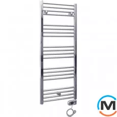 Полотенцесушитель электрический CORDIVARI Roberta 22 1238х500 мм 400 Вт ECO хром, Цвет: Хром, Высота (мм): 1238, Ширина (мм): 500, фото 