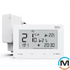 Беспроводной прогрматор-термостат + Optimum Start (возможность подключения датчика внешней температуры) 220В EU-(ранее ST)-293z v2, фото 