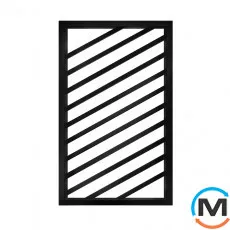 Сушка для рушників Genesis-Aqua Krapiva 1200x530 чорний, Колір: Чорний, Висота (мм): 1200, фото 