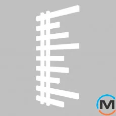 Сушка для рушників Genesis-Aqua Neptun 1200x500 білий, Колір: Білий, Висота (мм): 1200, фото 