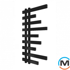 Сушка для рушників Genesis-Aqua Neptun 1200x500 чорний, Колір: Чорний, Висота (мм): 1200, фото 