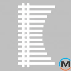 Сушка для рушників Genesis-Aqua Sokol 1200x600 білий, Колір: Білий, фото 